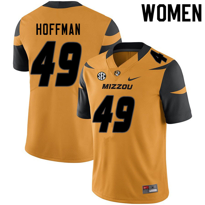 Women #49 Jake Hoffman Missouri Tigers College Football Jerseys Sale-Yellow - Click Image to Close